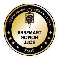 Phi Theta Kappa荣誉学会转学荣誉榜(THR)徽章，2023年